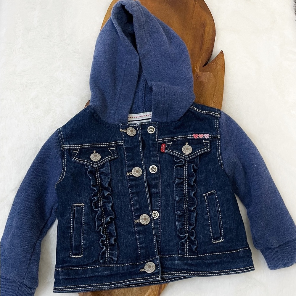 Levi's Kids Blue Jean Jacket with Hoodie
